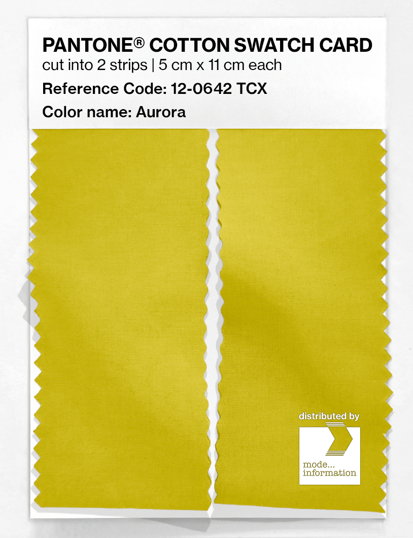 Product image 2 of the product “PANTONE® COTTON SWATCH CARD 12-0642 TCX Aurora ”