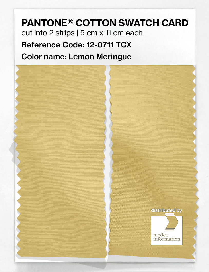 Product image 2 of the product “PANTONE® COTTON SWATCH CARD 12-0711 TCX Lemon Meringue ”