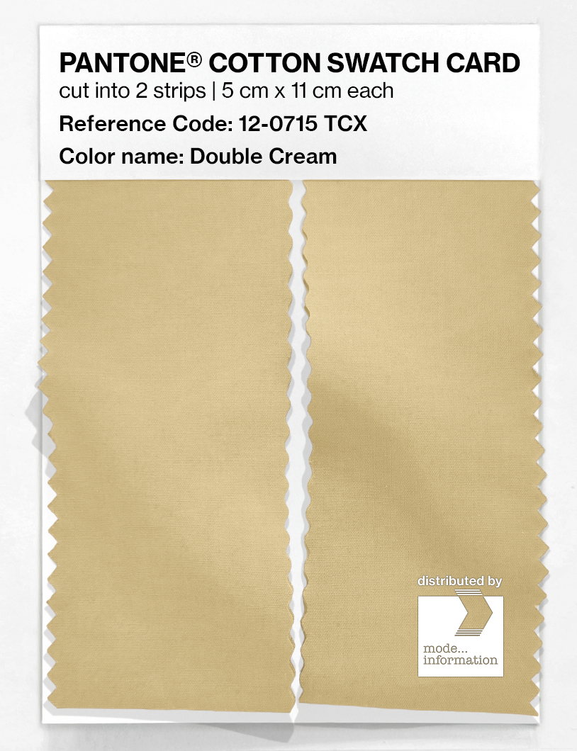 Product image 2 of the product “PANTONE® COTTON SWATCH CARD 12-0715 TCX Double Cream ”