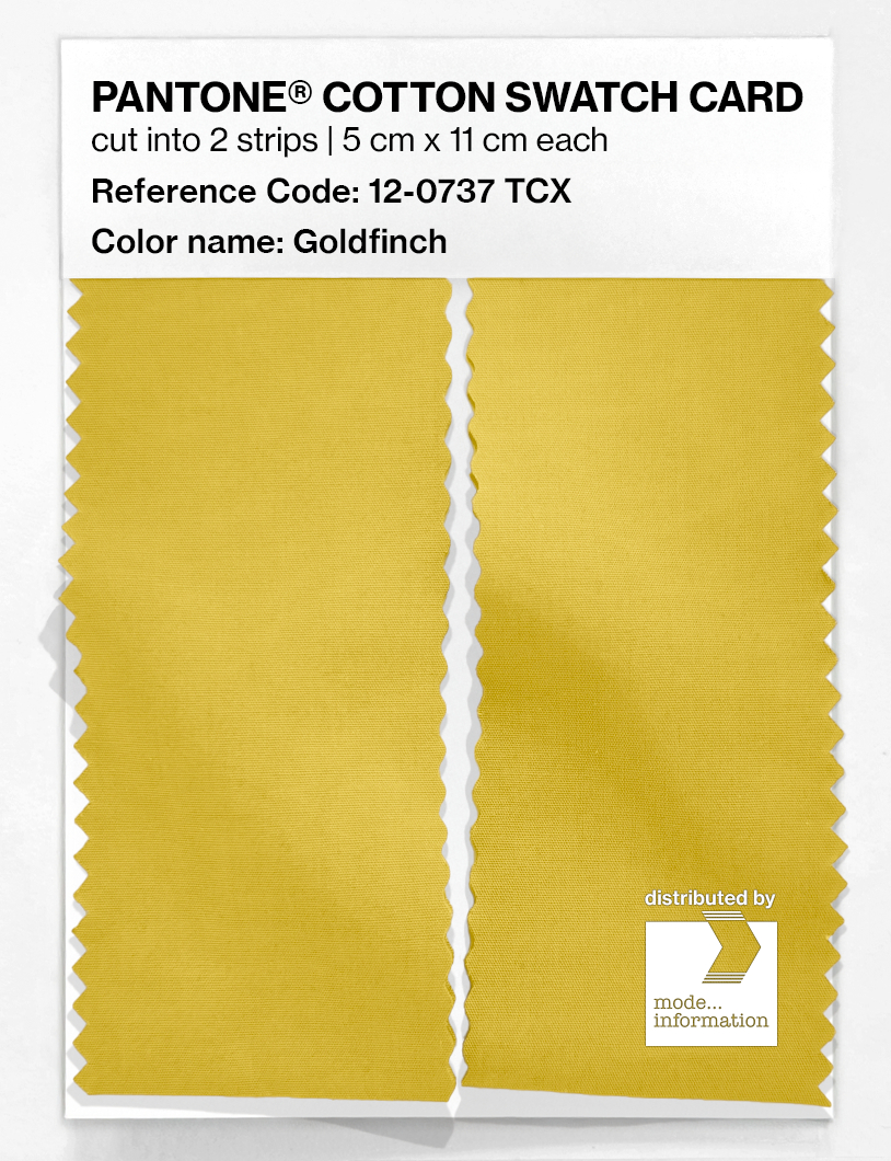 Product image 2 of the product “PANTONE® COTTON SWATCH CARD 12-0737 TCX Goldfinch ”
