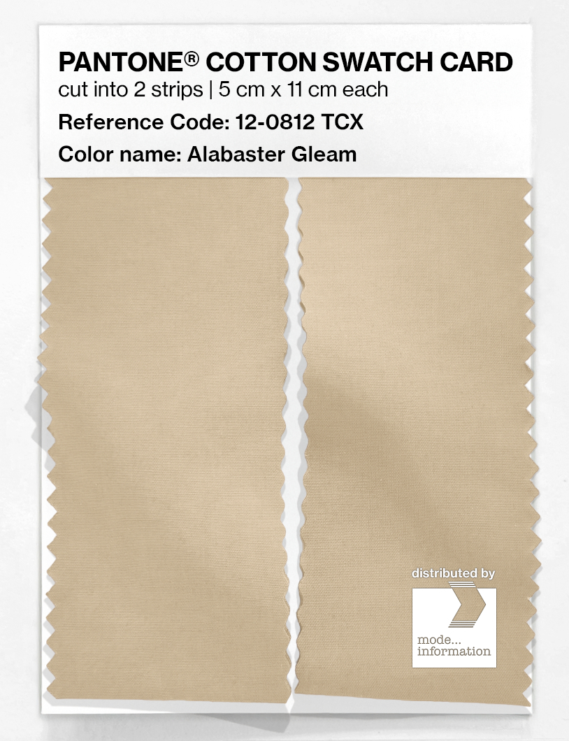 Product image 2 of the product “PANTONE® COTTON SWATCH CARD 12-0812 TCX Alabaster Gleam ”