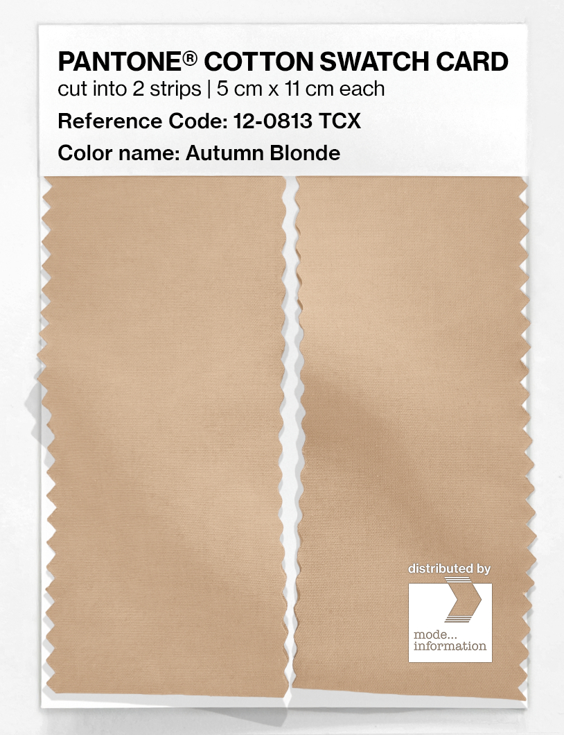 Product image 2 of the product “PANTONE® COTTON SWATCH CARD 12-0813 TCX Autumn Blonde ”