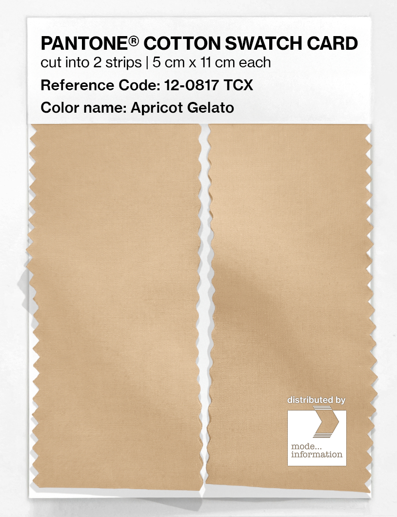 Product image 2 of the product “PANTONE® COTTON SWATCH CARD 12-0817 TCX Apricot Gelato ”
