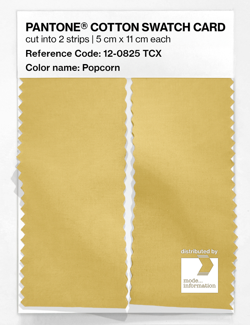 Product image 2 of the product “PANTONE® COTTON SWATCH CARD 12-0825 TCX Popcorn ”
