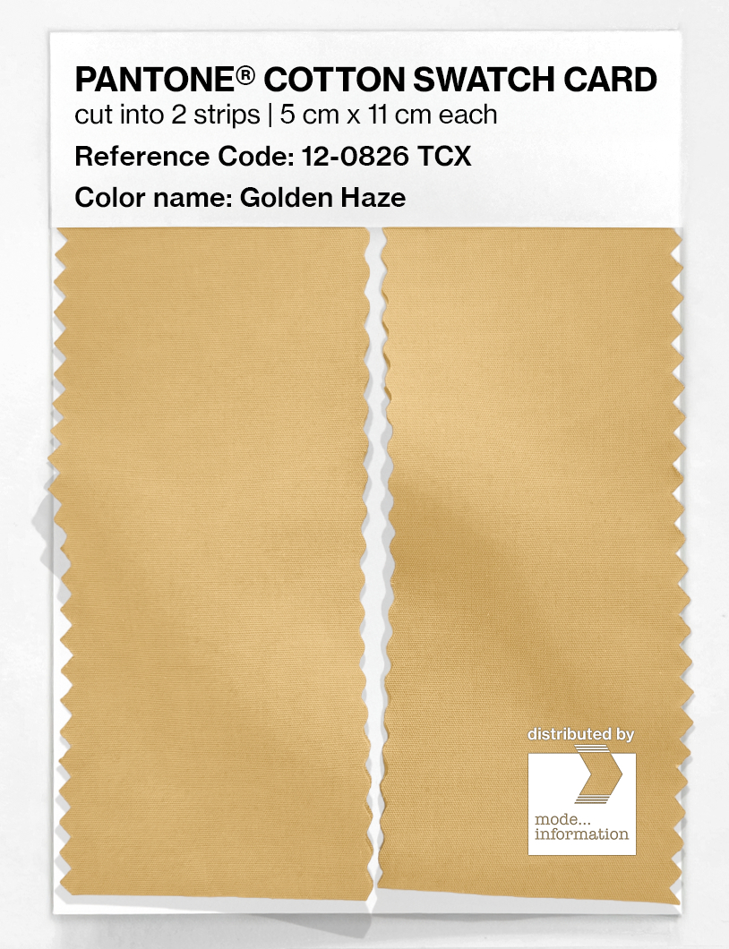 Product image 2 of the product “PANTONE® COTTON SWATCH CARD 12-0826 TCX Golden Haze ”