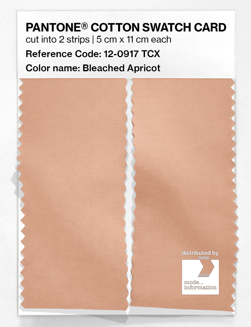 Product image 2 of the product “PANTONE® COTTON SWATCH CARD 12-0917 TCX Bleached Apricot ”