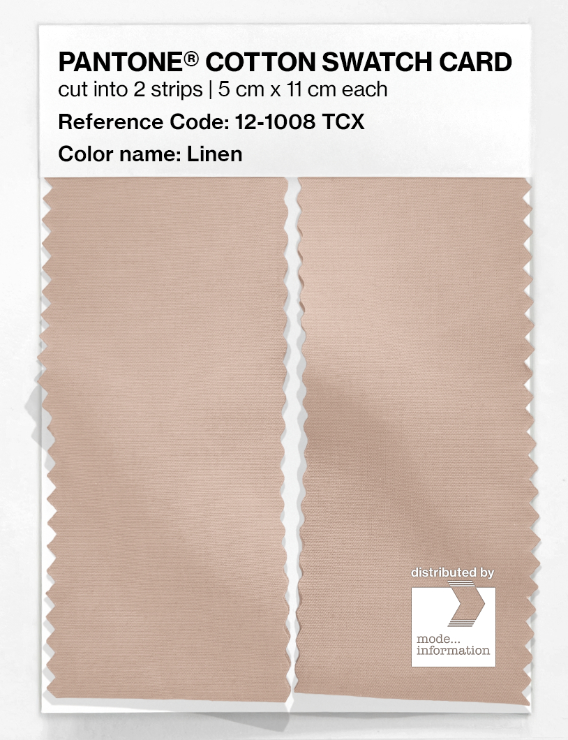 Product image 2 of the product “PANTONE® COTTON SWATCH CARD 12-1008 TCX Linen ”