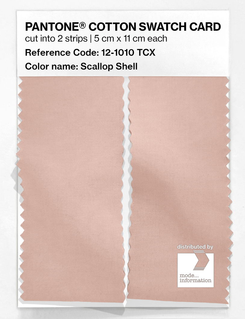 Product image 2 of the product “PANTONE® COTTON SWATCH CARD 12-1010 TCX Scallop Shell ”