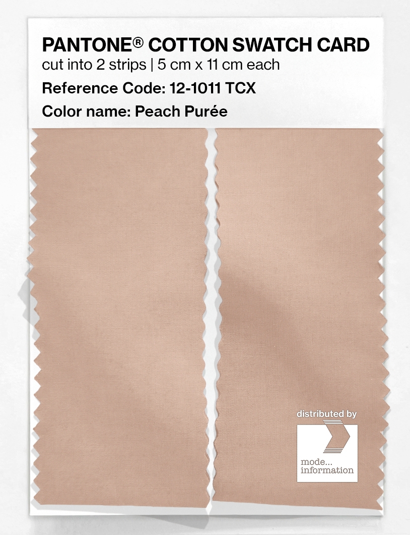 Product image 2 of the product “PANTONE® COTTON SWATCH CARD 12-1011 TCX Peach Purée ”
