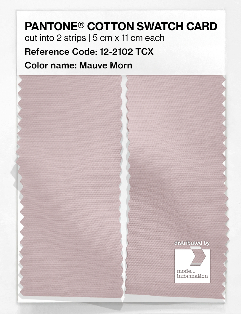 Product image 2 of the product “PANTONE® COTTON SWATCH CARD 12-2102 TCX Mauve Morn ”