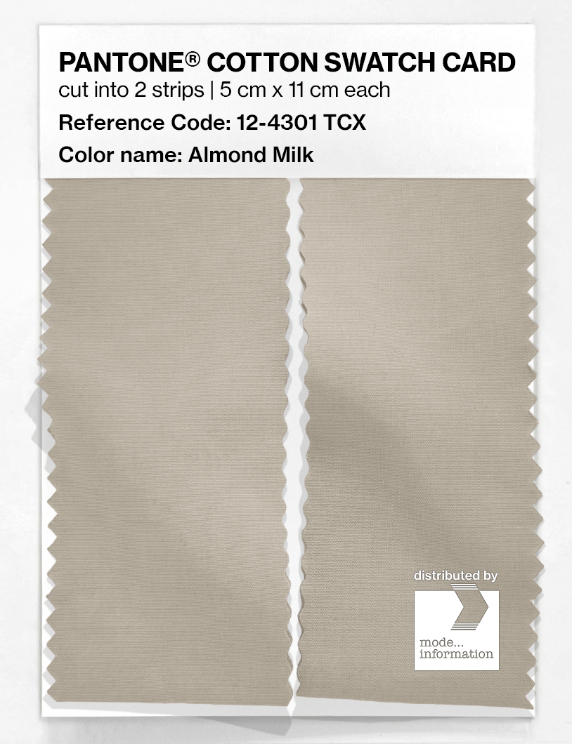 Artikelbild 2 des Artikels “PANTONE® COTTON SWATCH CARD 12-4301 TCX Almond Milk “