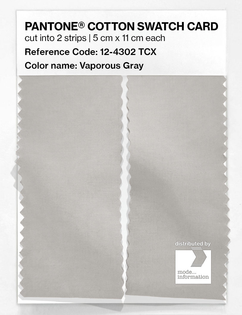 Product image 2 of the product “PANTONE® COTTON SWATCH CARD 12-4302 TCX Vaporous Gray ”