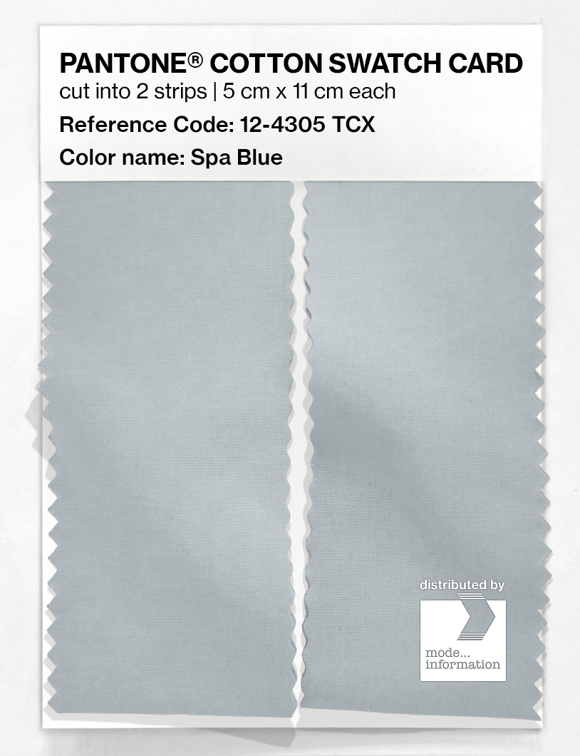Product image 2 of the product “PANTONE® COTTON SWATCH CARD 12-4305 TCX Spa Blue ”