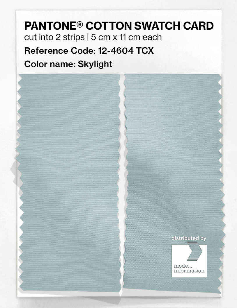 Product image 2 of the product “PANTONE® COTTON SWATCH CARD 12-4604 TCX Skylight ”