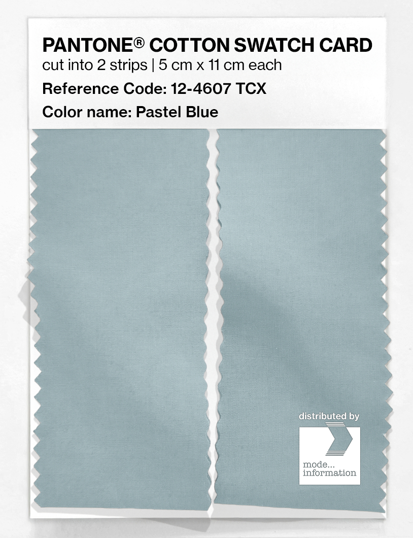 Product image 2 of the product “PANTONE® COTTON SWATCH CARD 12-4607 TCX Pastel Blue ”