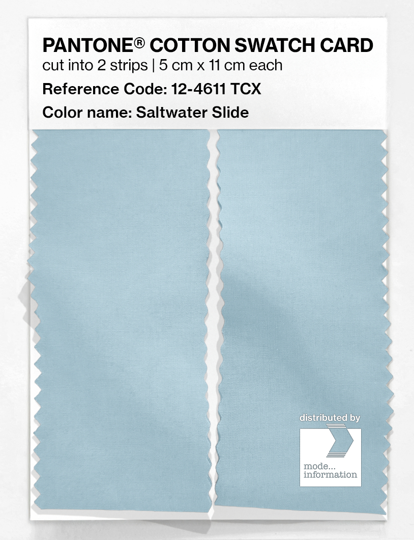 Product image 2 of the product “PANTONE® COTTON SWATCH CARD 12-4611 TCX Saltwater Slide ”