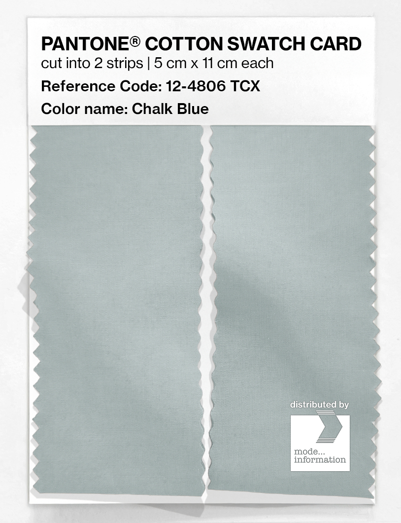 Product image 2 of the product “PANTONE® COTTON SWATCH CARD 12-4806 TCX Chalk Blue ”