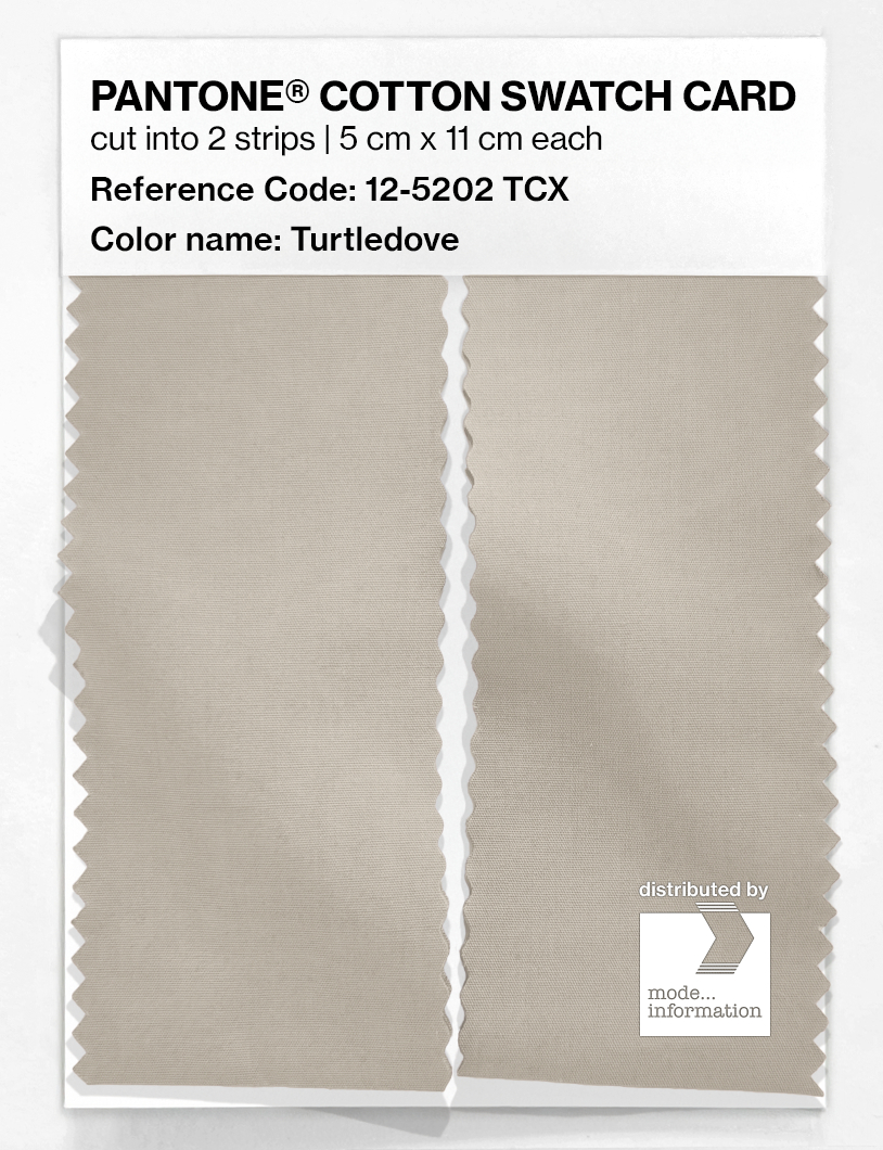 Product image 2 of the product “PANTONE® COTTON SWATCH CARD 12-5202 TCX Turtledove ”