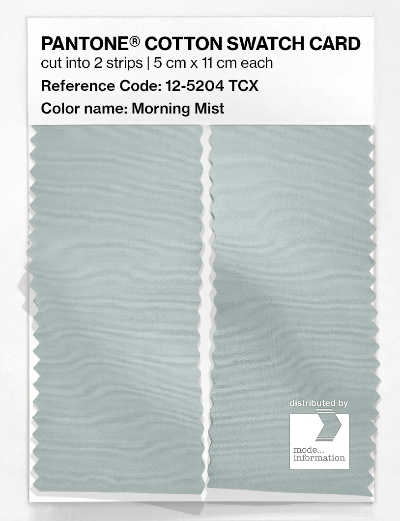 Product image 2 of the product “PANTONE® COTTON SWATCH CARD 12-5204 TCX Morning Mist ”
