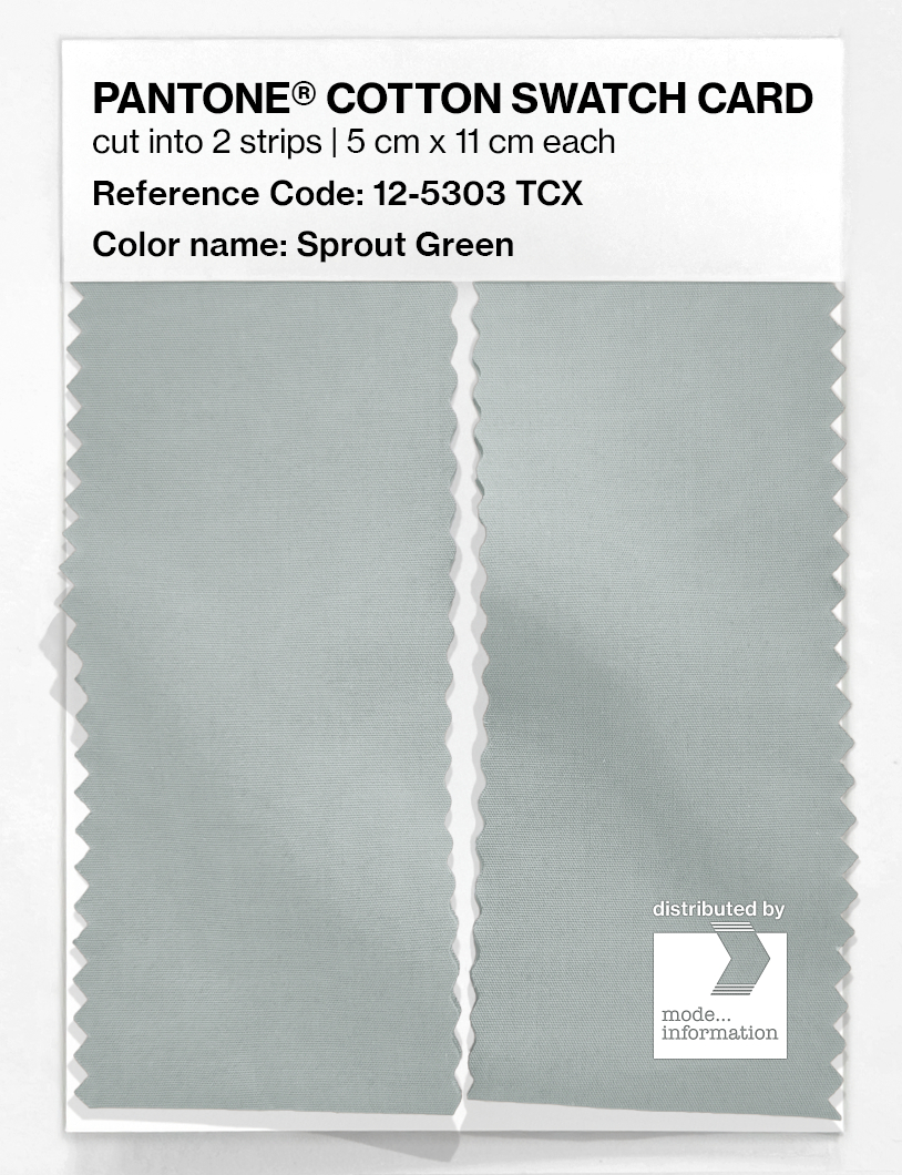 Product image 2 of the product “PANTONE® COTTON SWATCH CARD 12-5303 TCX Sprout Green ”