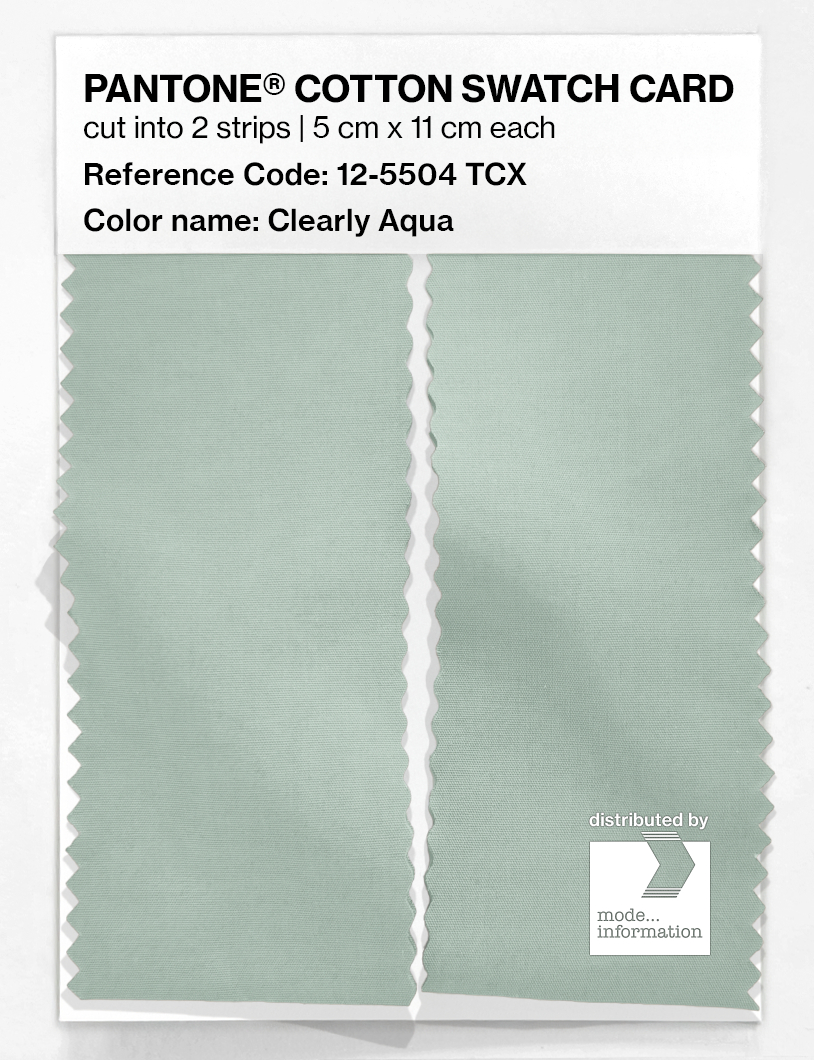 Product image 2 of the product “PANTONE® COTTON SWATCH CARD 12-5504 TCX Clearly Aqua ”