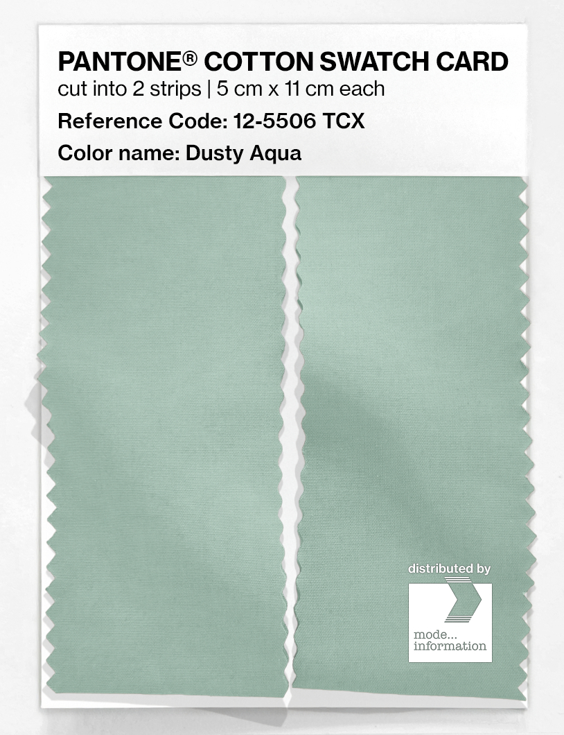 Product image 2 of the product “PANTONE® COTTON SWATCH CARD 12-5506 TCX Dusty Aqua ”