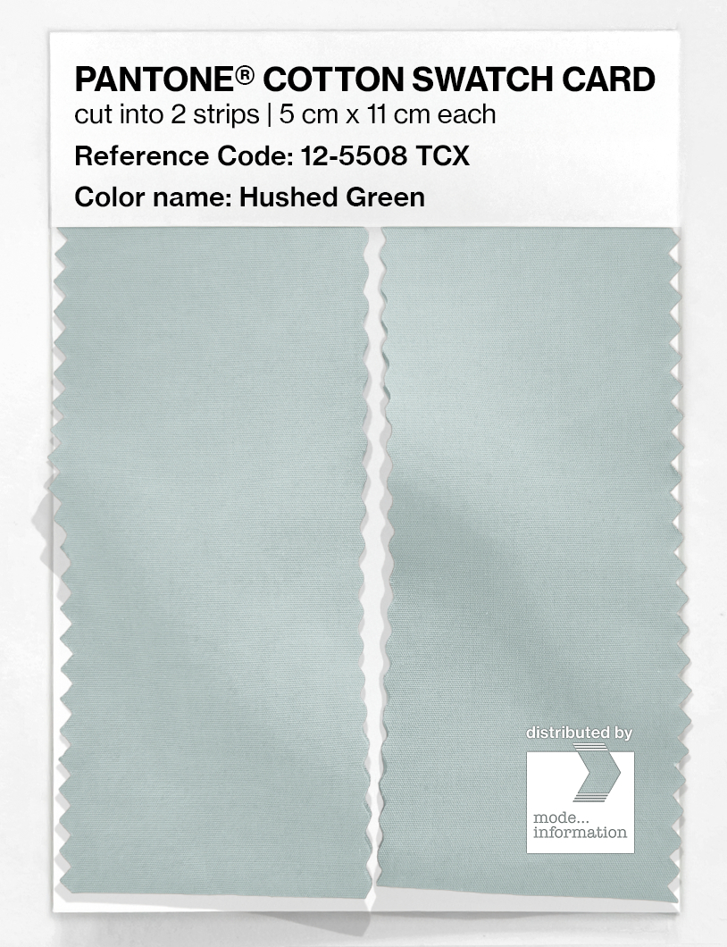 Product image 2 of the product “PANTONE® COTTON SWATCH CARD 12-5508 TCX Hushed Green ”