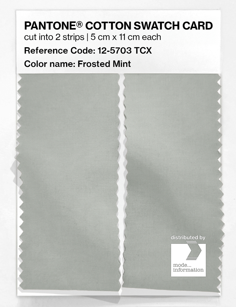 Product image 2 of the product “PANTONE® COTTON SWATCH CARD 12-5703 TCX Frosted Mint ”