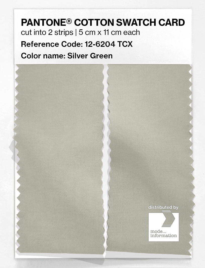 Product image 2 of the product “PANTONE® COTTON SWATCH CARD 12-6204 TCX Silver Green ”