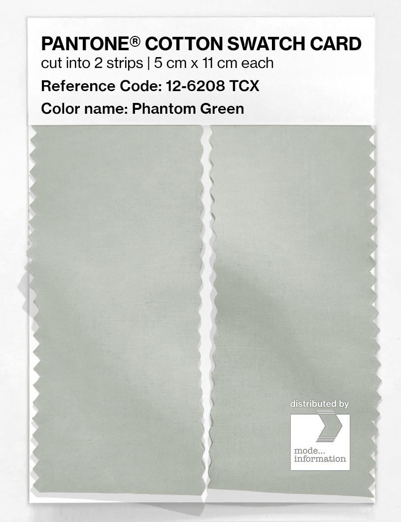 Product image 2 of the product “PANTONE® COTTON SWATCH CARD 12-6208 TCX Phantom Green ”