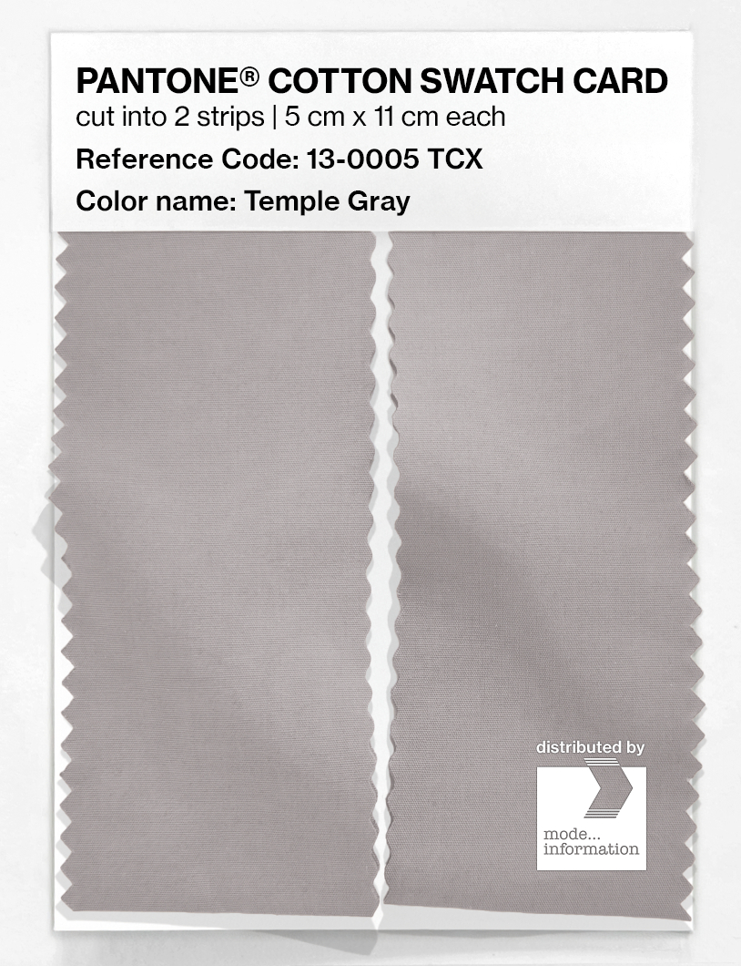 Artikelbild 2 des Artikels “PANTONE® COTTON SWATCH CARD 13-0005 TCX Temple Gray “