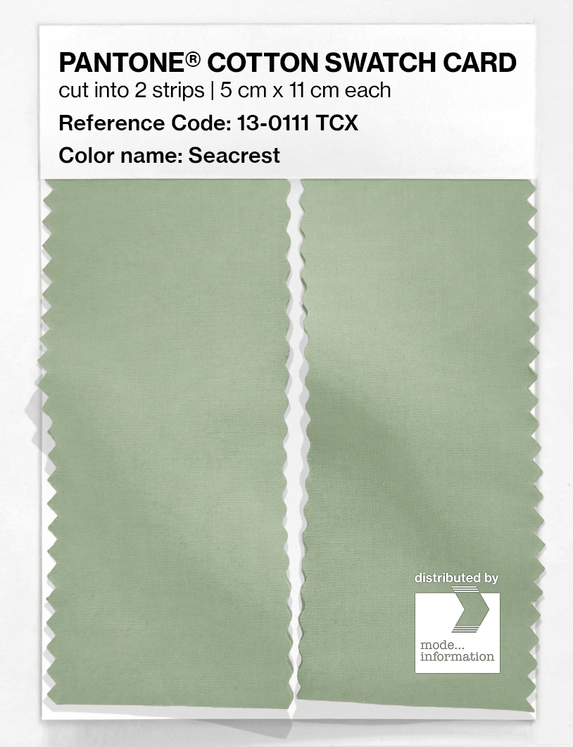 Product image 2 of the product “PANTONE® COTTON SWATCH CARD 13-0111 TCX Seacrest ”