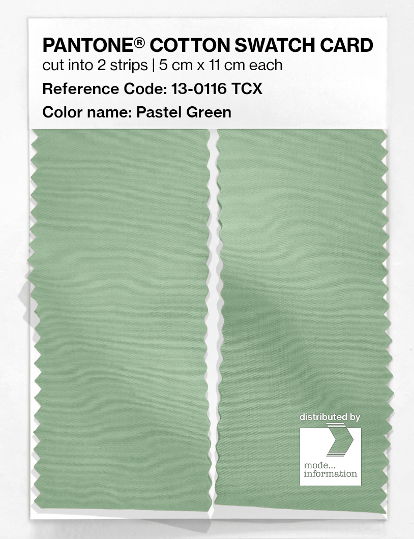 Product image 2 of the product “PANTONE® COTTON SWATCH CARD 13-0116 TCX Pastel Green ”