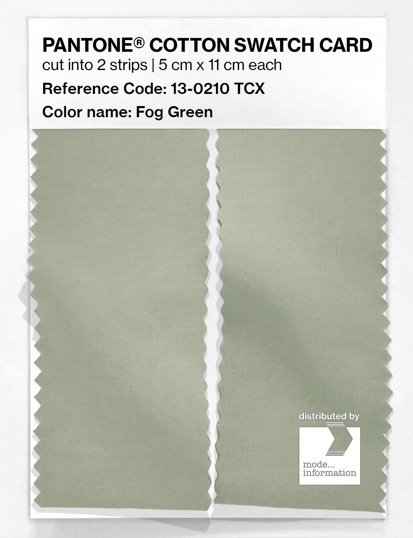 Product image 2 of the product “PANTONE® COTTON SWATCH CARD 13-0210 TCX Fog Green ”