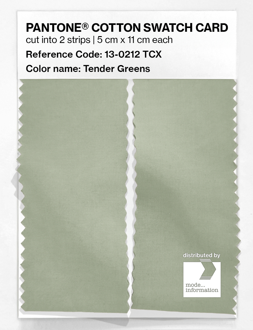 Product image 2 of the product “PANTONE® COTTON SWATCH CARD 13-0212 TCX Tender Greens ”