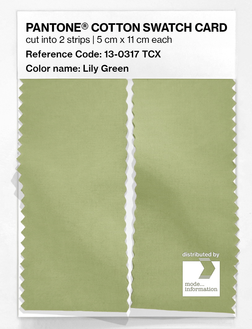 Product image 2 of the product “PANTONE® COTTON SWATCH CARD 13-0317 TCX Lily Green ”