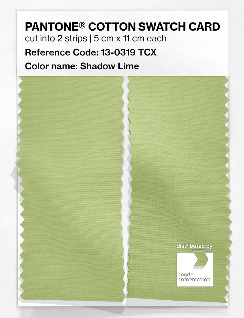 Product image 2 of the product “PANTONE® COTTON SWATCH CARD 13-0319 TCX Shadow Lime ”
