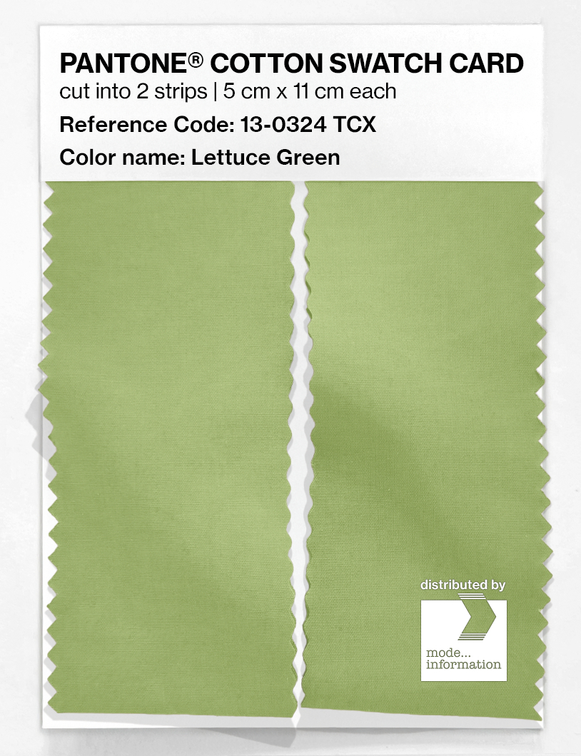 Product image 2 of the product “PANTONE® COTTON SWATCH CARD 13-0324 TCX Lettuce Green ”
