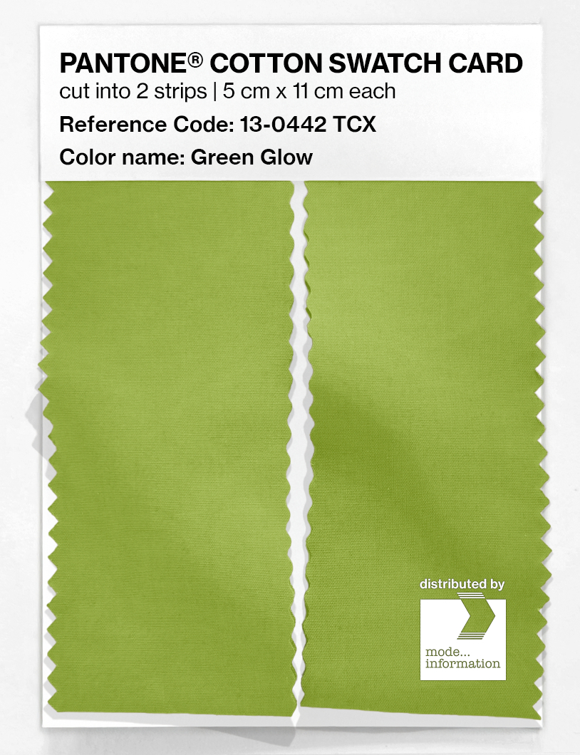 Product image 2 of the product “PANTONE® COTTON SWATCH CARD 13-0442 TCX Green Glow ”