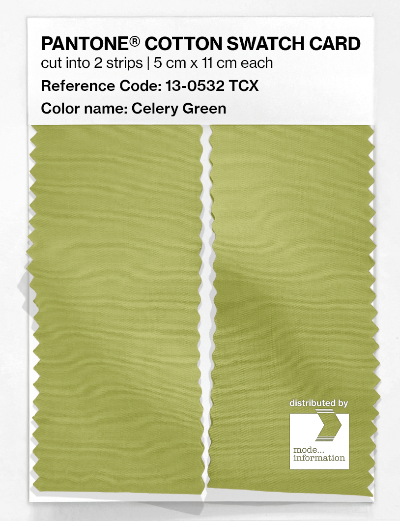 Product image 2 of the product “PANTONE® COTTON SWATCH CARD 13-0532 TCX Celery Green ”