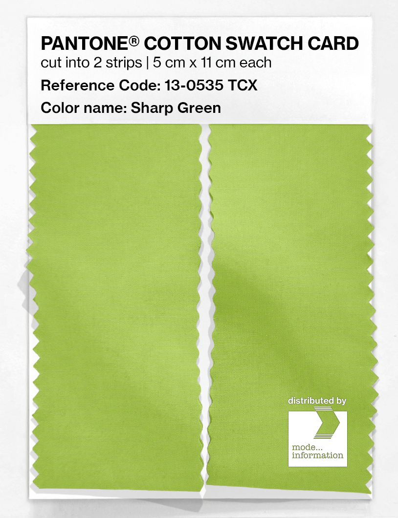 Product image 2 of the product “PANTONE® COTTON SWATCH CARD 13-0535 TCX Sharp Green ”