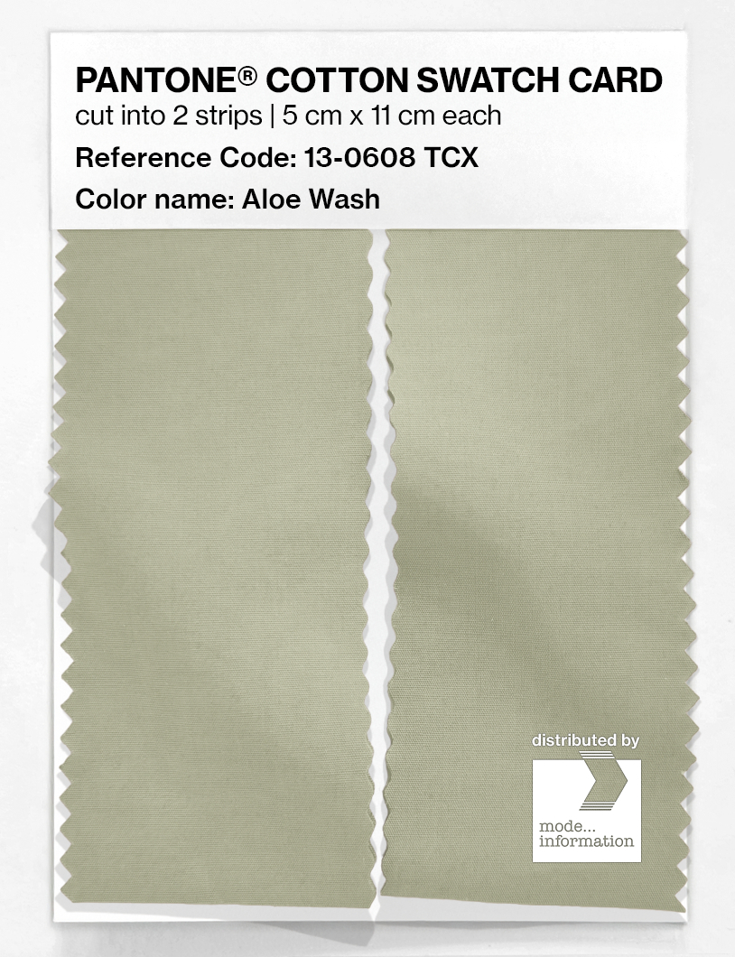 Product image 2 of the product “PANTONE® COTTON SWATCH CARD 13-0608 TCX Aloe Wash ”