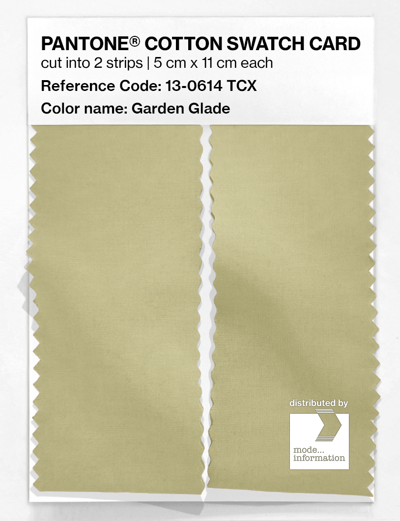 Product image 2 of the product “PANTONE® COTTON SWATCH CARD 13-0614 TCX Garden Glade ”