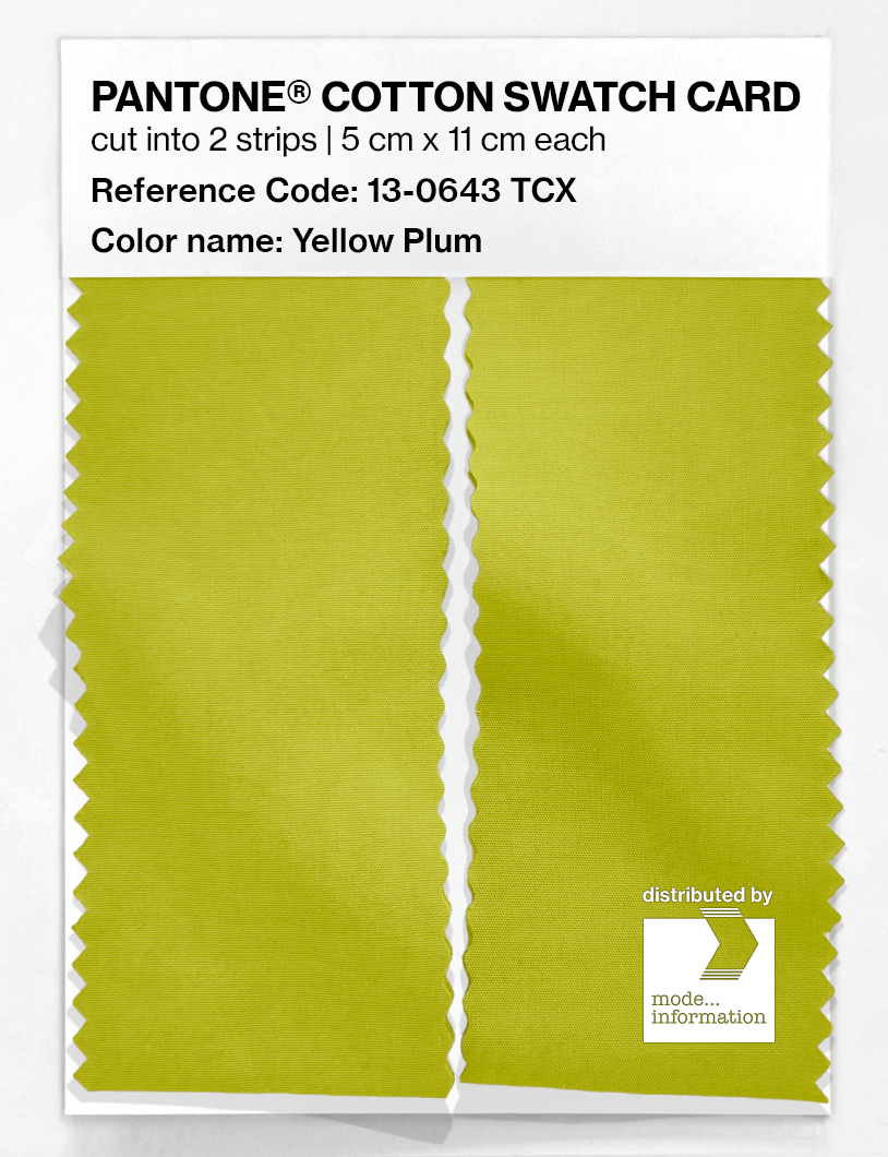 Artikelbild 2 des Artikels “PANTONE® COTTON SWATCH CARD 13-0643 TCX Yellow Plum “