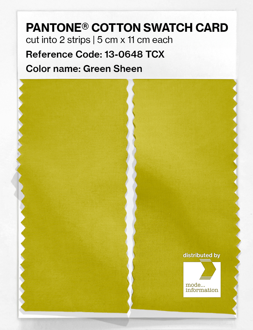 Product image 2 of the product “PANTONE® COTTON SWATCH CARD 13-0648 TCX Green Sheen ”