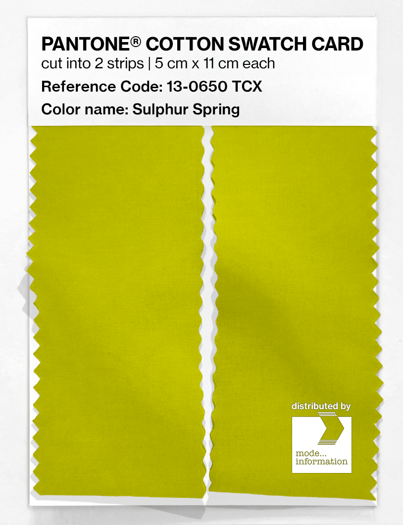 Product image 2 of the product “PANTONE® COTTON SWATCH CARD 13-0650 TCX Sulphur Spring ”