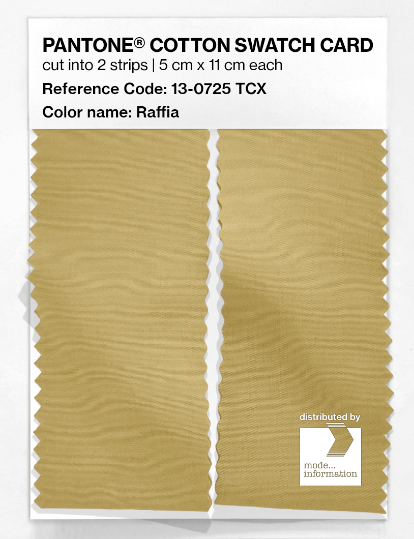 Product image 2 of the product “PANTONE® COTTON SWATCH CARD 13-0725 TCX Raffia ”