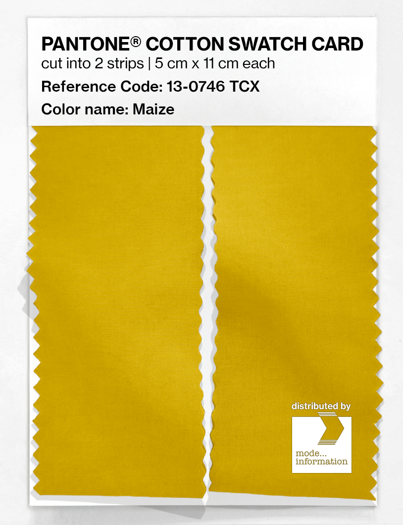 Product image 2 of the product “PANTONE® COTTON SWATCH CARD 13-0746 TCX Maize ”