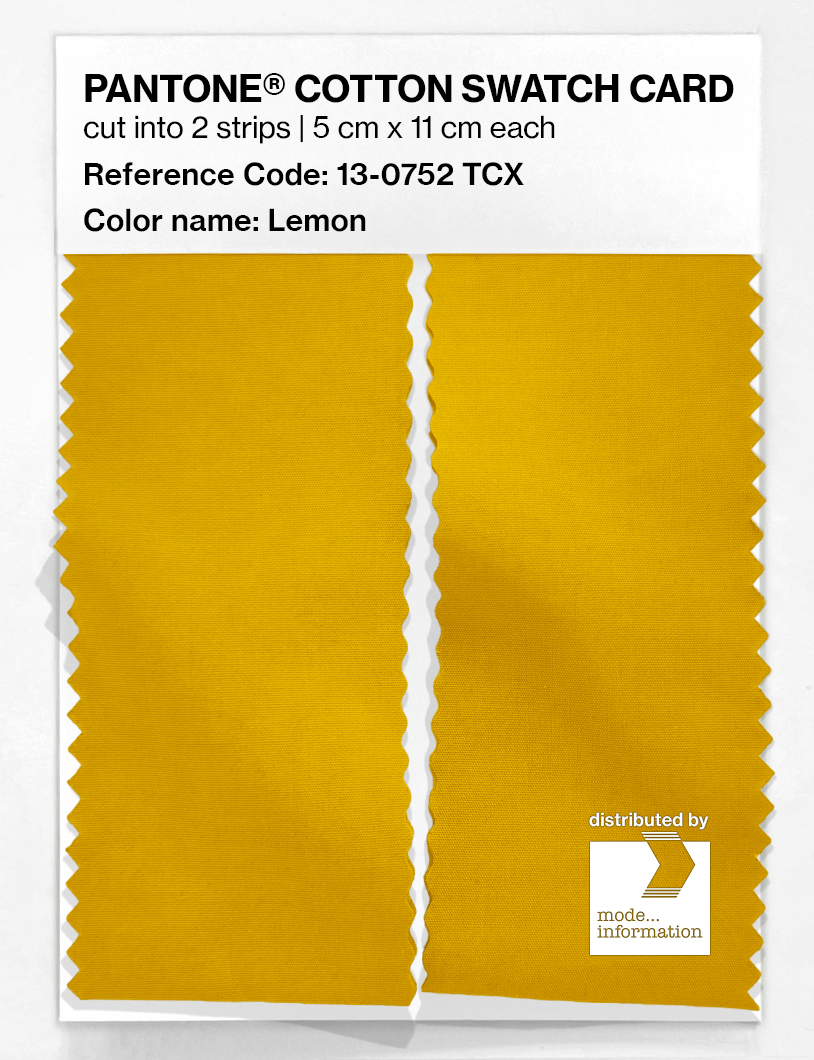 Product image 2 of the product “PANTONE® COTTON SWATCH CARD 13-0752 TCX Lemon ”
