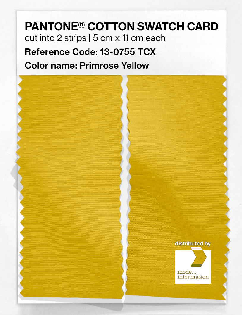 Product image 2 of the product “PANTONE® COTTON SWATCH CARD 13-0755 TCX Primrose Yellow ”